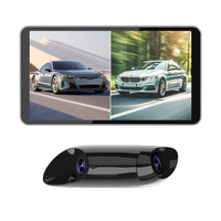 Sistema de Monitorización de Coche de 2 Canales con Cámara Delantera y Trasera de 6'' y 1080P, Espejo Retrovisor Electrónico, Grabador de Conducción, GPS, BSD