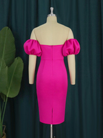 Robes de Soirée d'Été Élégantes Orange à Épaules Dénudées avec Volants et Fleur