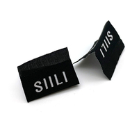 Fabricant d'étiquettes damassées tissées étiquettes textiles personnalisées marques de vêtements Logo couverture de livre étiquette tissée pliée pour robe