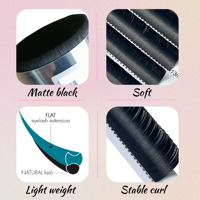Ellipse cachemire 0.15 cils plats promade cils plat plateau mixte extensions de cils foncés