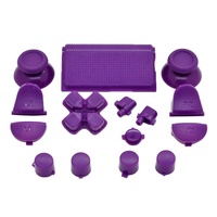 Kit de boutons de couleur unie, pièces de rechange pour manette PS4 JDS-040, manette de jeu en plastique, pièces de rechange abondantes, 15 pièces/ensemble