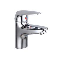 Mitigeur de lavabo moderne thermostatique en alliage de zinc à poignée unique, à monter sur le plan, pour salle de bain d'hôtel