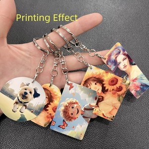 Thiết Kế Mới Món Quà Kỷ Niệm Kim Loại Thăng Hoa Hai Mặt Trống Nhôm Móc Khóa - Product Image 5