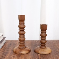 Porte-bougies en bois élégants et multi-formes, accessoires de table modernes, très appréciés, pour la décoration de la maison et des hôtels.
