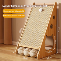 Griffoir pour chat en bois massif de haute qualité et structure d'escalade, matériau en sisal naturel pour une durabilité et une utilisation écologique