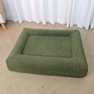 Luxus umwelt freundliche kleine rechteckige Hunde bett Deep Sleepy wasserdichte Zwinger gepolsterte Schlaf matte Katzen Haustiere Luxus Boucle Bett Haustiere - Product Image 3