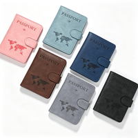 Portefeuille en cuir PU de qualité supérieure pour homme, étui pour passeport, fabrication sur mesure, personnalisation du logo, porte-passeport avec blocage RFID