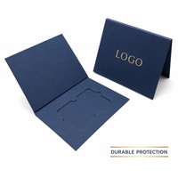 Caja de Regalo de Lujo Personalizada, Estilo Libro Rígido, con Logotipo Estampado en Caliente, para Tarjetas de Membresía VIP
