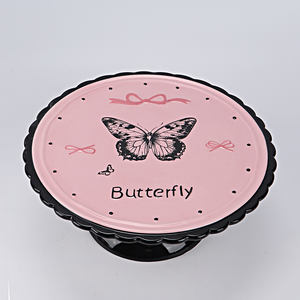 Support à gâteau en céramique <span class=keywords><strong>Butterfly</strong></span> Design-Entièrement personnalisable dans n'importe quelle couleur, taille, logo ou forme-Parfait pour les boulangeries, les <span class=keywords><strong>caf</strong></span>és - Product Image 2