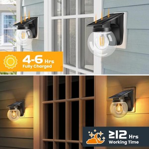 Lampe murale <span class=keywords><strong>de</strong></span> jardin LED moderne <span class=keywords><strong>de</strong></span> luxe avec détecteur <span class=keywords><strong>de</strong></span> <span class=keywords><strong>mouvement</strong></span> radar, alimentée par batterie, éclairage solaire pour hall d'entrée, lampes solaires <span class=keywords><strong>de</strong></span> jardin - Product Image 3