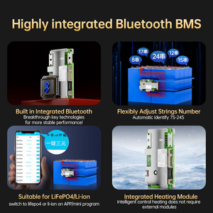 JiaBaiDa BMS intelligent intégré avec Bluetooth, 8S 9S 10S 12S 13S 14S 15S 16S 17S 21S, 24V 36V 48V 60V 72V, 40A 50A 60A 80A, avec UART et fonction de chauffage, DB24S - Product Image 3