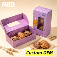 Boîte d'emballage personnalisée pour biscuits en carton de haute qualité avec fenêtre, idéale pour la pâtisserie et les aliments, avec logo sur mesure
