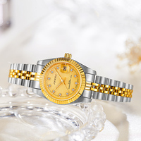 Montre pour femmes SINOBI, luxe, mode, carrée, lumineuse, étanche, date, acier inoxydable, quartz