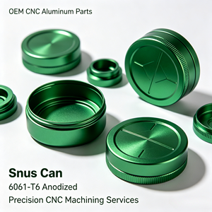 Lata de Snus de Aluminio 6061-T6 de Alta Precisión, Mecanizada por CNC, con Tratamiento de Superficie Anodizado, Capacidades de Electroerosión por Hilo y Perforación - Product Image 3