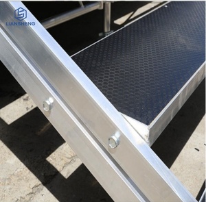 Открытый Регулируемый Алюминиевый Портативный концертный фанерный сценический Подиум платформа с лестницей - Product Image 5