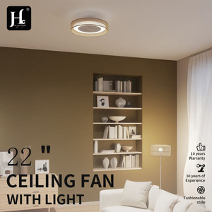 Modern <b>Ceiling</b> Fan <b>Light</b> LED Warm White 3500K Surface Mounted Wood Base Paper Cover for Living Room 220V - Product Image 5