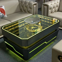 Table de bar à café éclairée en verre miroir infini 3D au design moderne personnalisé pour clubs, soirées à thème, pubs, KTV, centres commerciaux