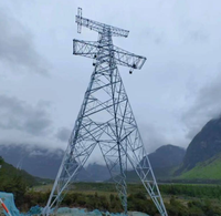 Pylône de transmission en treillis d'acier de type suspension, standardisé 110kV-220kV, pour environnements difficiles, projets électriques, ISO/CE