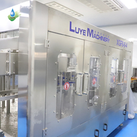 Machine automatique monobloc 3-en-1 pour le rinçage, le remplissage et le bouchage de bouteilles d'eau de 3L, 5L, 10L, 15L pour les liquides en grandes bouteilles