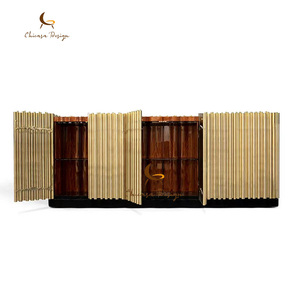 Villa Hotel Furniture High Quality Luxury Boca Sideboard Designs Stainless Steel Buffet Gold Cabinet - Product Image 4