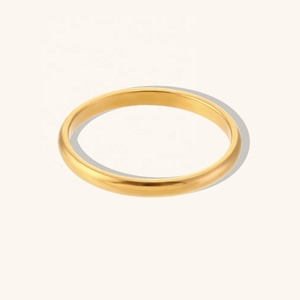 Ding Ran Bagues Simples et Élégantes 2mm 4mm 6mm en Acier Inoxydable Plaqué <span class=keywords><strong>Or</strong></span> 18 Carats Inoxydables - Product Image 5