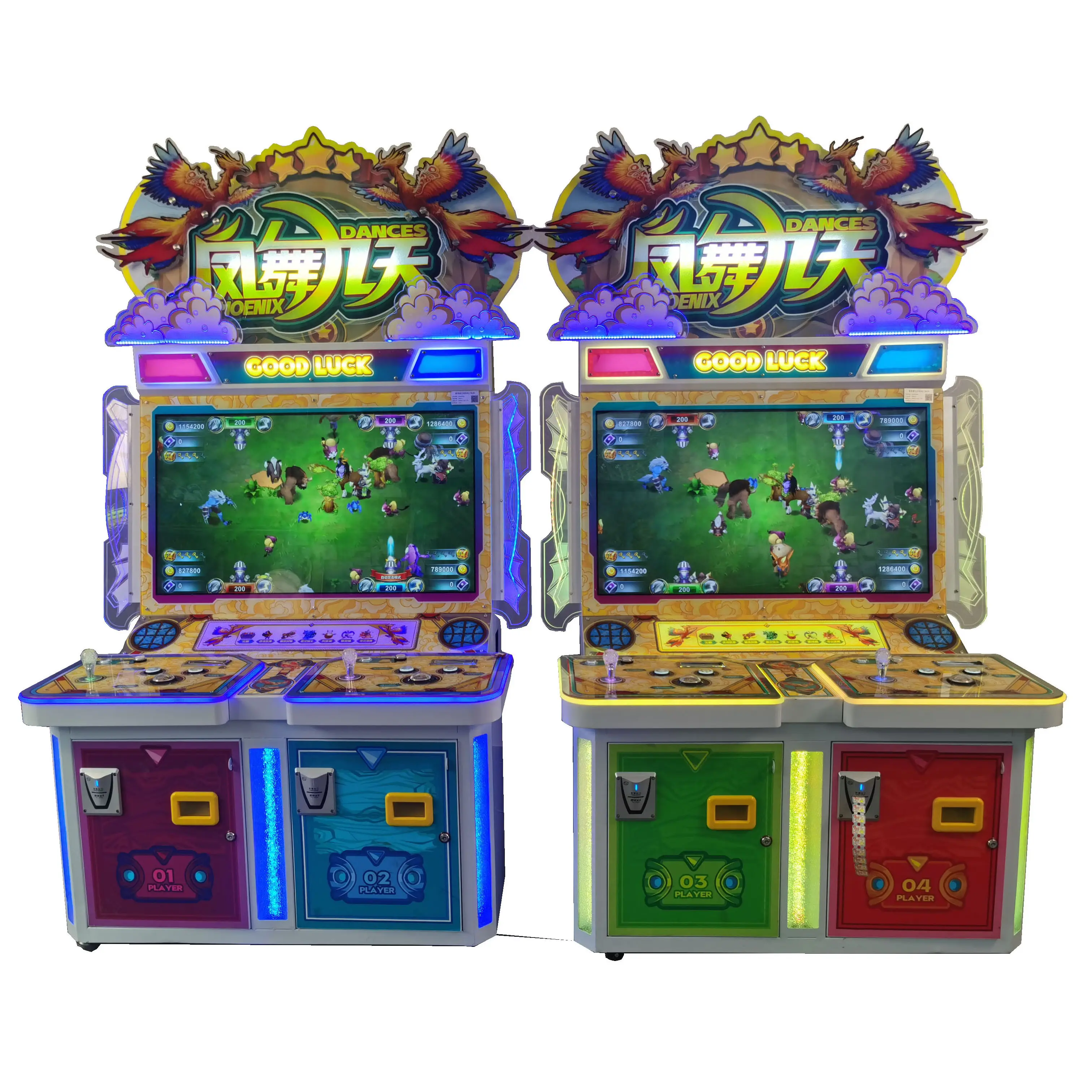 ग्वांगडोंग मनोरंजन पार्क 1-4 खिलाड़ी शूटिंग फिश रिडेम्पशन सिक्का संचालित टिकट फिशिंग आर्केड फिश गेम मशीन