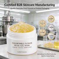 Masker Gel Kelopak Bunga Chamomile OEM Custom, Label Pribadi, Melembapkan, Menenangkan, Memperbaiki, Produk Perawatan Kulit Wajah
