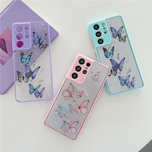 Custodia <span class=keywords><strong>Trasparente</strong></span> con Glitter a Farfalla per <span class=keywords><strong>Samsung</strong></span> S26 S25 S24 S23 <span class=keywords><strong>S22</strong></span> <span class=keywords><strong>Ultra</strong></span> S21 S20FE A53 A13 A52 A12 A32 - Product Image 3