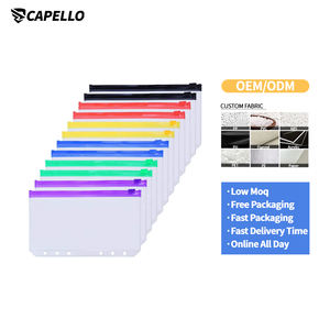 Pochettes de reliure en PVC A5 à 6 trous multicolores avec inserts de planificateur Pochette de billets de banque pour classeurs A5 à 6 anneaux - Product Image 1