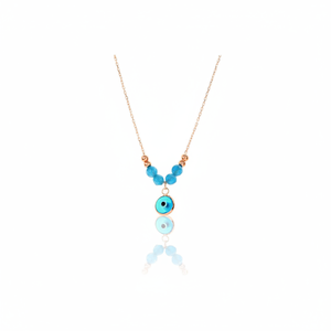 Collier Azuris Evil Eye en argent sterling 925 avec pierre d'agate bleue - Product Image 2