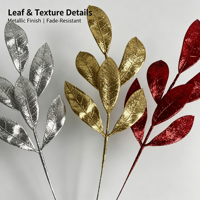 Feuilles d'olivier dorées, fleurs artificielles écologiques faites à la main, décoration, bouquet en gros, arrangement décoratif pour mariage