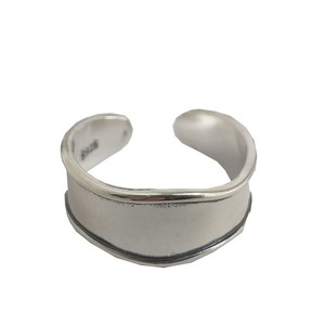 Yinruitai S925 Sterling <b>Silver</b> Irregular Wide <b>Ring</b> Geometric <b>Plain</b> Unisex Fashion Jewelry Gift - Product Image 5