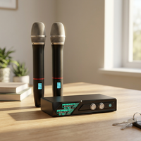 Microphone à condensateur sans fil Aidi, portable, en métal, cardioïde, pour performances audio professionnelles, conférences, chant et mariages
