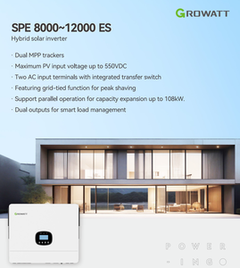 <span class=keywords><strong>Inversor</strong></span> Híbrido <span class=keywords><strong>Inteligente</strong></span> Growatt SPE12000ES de 12kW 230V Monofásico con Controlador de Carga Dual MPPT, Onda Sinusoidal Pura y Stock en Almacén de la UE - Product Image 5