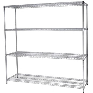 מדפים ניידים רב-שכבתיים מפלדת אל-חלד מגולוונת נגד חלודה, 4 שכבות, להרכבה ביתית, מדף מחסן, אחסון יעיל - Product Image 4