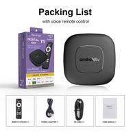 Boîtier TV Android 14 RK3518 2 Go 16 Go, meilleur prix usine, Wi-Fi 6, décodeur Mortal T1 avec télécommande vocale