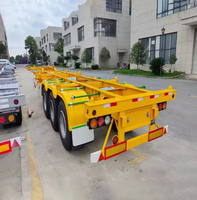 Semi-remorque châssis porte-conteneurs trois essieux 20/40 pieds à bas prix, capacité de charge maximale 60T