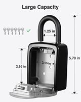 Boîte de verrouillage à clés, boîte de rangement à clés à combinaison à 4 chiffres, boîte de verrouillage de sécurité murale portable avec code pour la maison, clés de rechange
