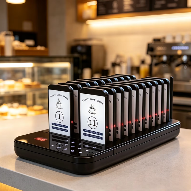 Wireless Lida Waiter Calling System LDDZ243 Model Waterproof 433MHz 500m Range ABS Material Restaurant Buzzer Pager Vibrating