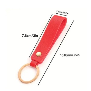 <span class=keywords><strong>Porte</strong></span>-clés en cuir minimaliste esthétique avec pendentif cœur, rembourré et doux, cadeau romantique pour les couples et les cadeaux de la Saint-Valentin - Product Image 2