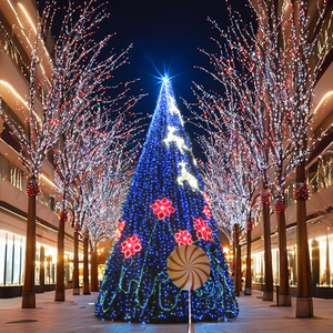 Suministro de fábrica al por mayor árbol de Navidad al aire libre con luces LED árbol de Navidad artificial gigante de PVC - Product Image 3