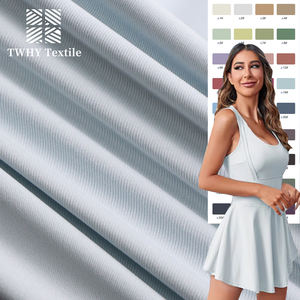 Tela deportiva elástica transpirable para <span class=keywords><strong>mujer</strong></span>, vestido de golf de <span class=keywords><strong>tenis</strong></span>, vestido de Fitness sin mangas con pantalones cortos, tela de poliéster Spandex - Product Image 1