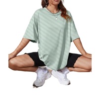 T-shirts décontractés d'été pour femmes, grande taille, respirants, col rond, manches courtes, en coton/polyester, séchage rapide, broderie logo, vente en gros