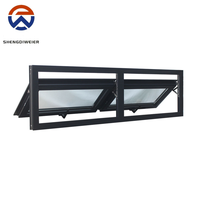 Fenêtres à auvent insonorisées en alliage d'aluminium, style moderne, double vitrage, pour maisons (vente en gros)