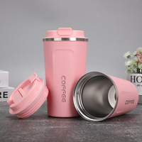 Tasse à café isolée double couche de 500ml Flacons à thé et à café portables avec logo Tasse de voyage à performance thermique froide avec couvercle