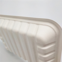 Plateaux écologiques, récipients profonds en Fiber, bagcombat sans arbre, assiettes pour vaisselle en sucre sans pfp