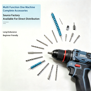 Ensemble de perceuse électrique sans balais au lithium 21V 2Ah 122 pièces, 60N.M 2000 tr/min, accessoires complets, perceuse à percussion, prix d'usine OEM/ODM - Product Image 1
