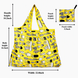 Sac fourre-tout pliable certifié GRS, sac de courses réutilisable, sac de courses en polyester 190T léger, écologique, logo personnalisé, vente en gros - Product Image 2