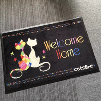 Tapis d'entrée commercial noir personnalisé avec logo imprimé en caoutchouc pour magasin - Offre Spéciale