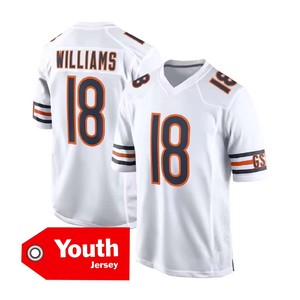 Chicago Jeugdshirt Groothandel Hoge Kwaliteit Voetbalshirt 18 # Williams 2 # Moore 34 # Payton gestikte VP USA voetbaltrui - Product Image 4